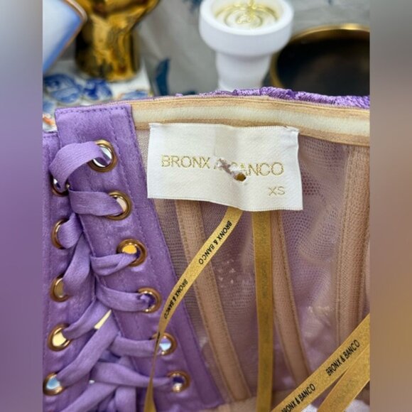 🆕 BRONX & BANCO 🧿 NWOT Jasmine Maraya Lilac Mini Dress - Sz XS US 2 - Picture 15 of 16